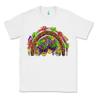 White Mardi Gras rainbow Classic Tee - HowdyJamesFarm