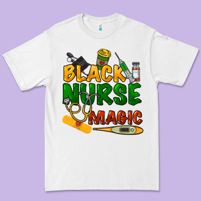 Black Nurse Magic Premium Tee Designed By Howdyjamesfarm