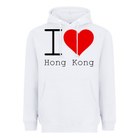 White i love hong kong Heavyweight Hoodie - artisFamous