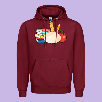 Back To School Custom Zipper Hoodie Designed By Adodesignshop