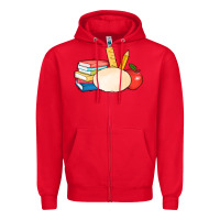Red back to school custom Zipper Hoodie - AdoDesignShop