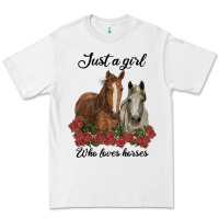 Just A Girl Who Loves Horses No Background Premium Tee | Teevron
