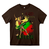 Chocolate Brown little melanin queen Heavy Core Tee - CowGirlArtShop