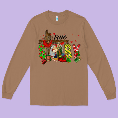 True Story Holy Family Long Sleeve Tee Designed By Fadigitalartstudio