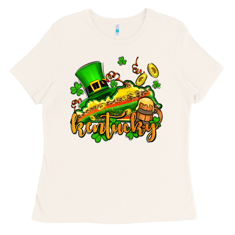 St. Patrick's Kentucky Map Ladies Tee by OliviaCreatesArt | Teevron