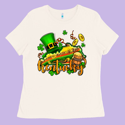 St. Patrick's Kentucky Map Ladies Tee Designed By Oliviacreatesart
