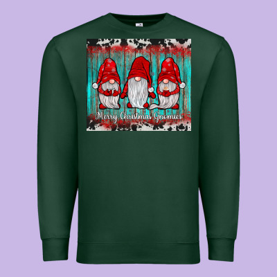 Merry Christmas Gnomies Tumbler Premium Sweatshirt Designed By Jahusdesignshop