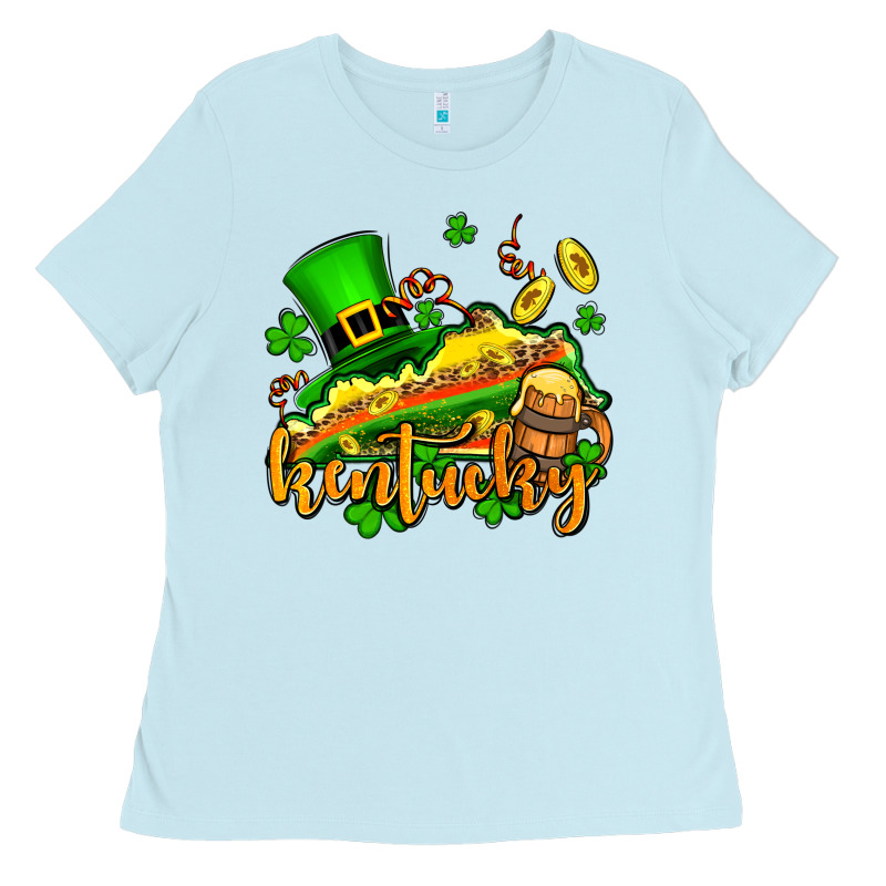 St. Patrick's Kentucky Map Ladies Tee by OliviaCreatesArt | Teevron