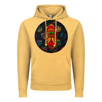 Vintage Mustard african masks round earrings 2 Vintage Hoodie - BundleAndBundleShop