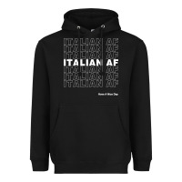 Black italian af Heavyweight Hoodie - artisFamous