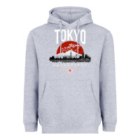 Heather Grey tokyo Heavyweight Hoodie - artisFamous