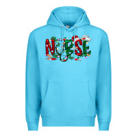 Ocean Blue nurse christmas Premium Hoodie - RacoonDesign