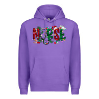 Purple nurse christmas Premium Hoodie - RacoonDesign