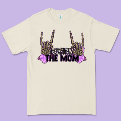 Rockin' The Mom Premium Tee Designed By Cowgirlartshop