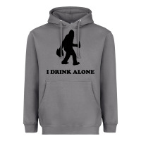 Storm bigfoot sasquatch i drink alone Heavyweight Hoodie - artisFamous