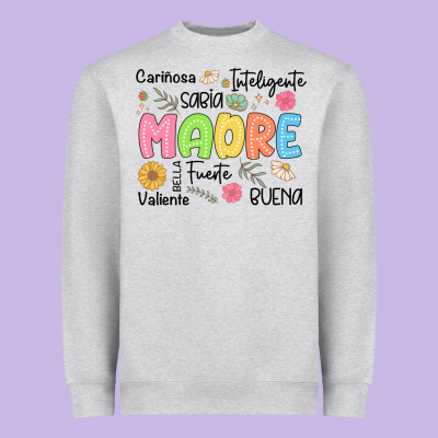 Madre Spanish Mothers Day Heavyweight Sweatshirt Designed By Jahusdesignshop