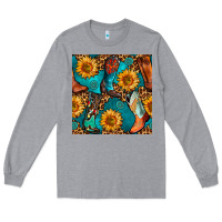 Heather Grey western cowboy boot seamless pattern Long Sleeve Tee - BundleAndBundleShop