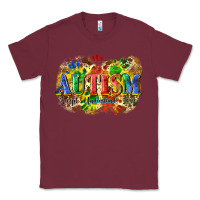 Burgundy Autism accept understand love Classic Tee - CowGirlArtShop
