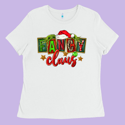 Christmas Fancy Claus Ladies Tee Designed By Fadigitalartstudio
