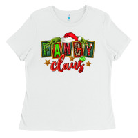 White christmas fancy claus Ladies Tee - FaDigitalArtStudio
