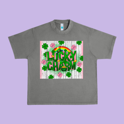 Lucky Charm St Patricks Urban Heavy Tee Designed By Fadigitalartstudio
