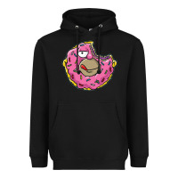 Black DONUT Heavyweight Hoodie - artisFamous
