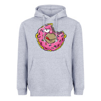 Heather Grey DONUT Heavyweight Hoodie - artisFamous