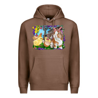 Chestnut easter farm chicks and bunny Premium Hoodie - RanaPortraitStore