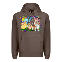 Coffee easter farm chicks and bunny Premium Hoodie - RanaPortraitStore