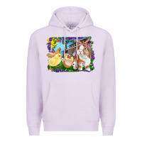 Lilac easter farm chicks and bunny Premium Hoodie - RanaPortraitStore