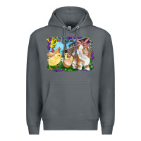Rock easter farm chicks and bunny Premium Hoodie - RanaPortraitStore