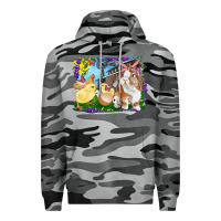 Slate Camo easter farm chicks and bunny Premium Hoodie - RanaPortraitStore