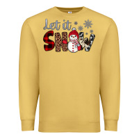 Antique Gold let it snow snowman Premium Sweatshirt - JahusDesignShop