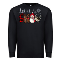 Black let it snow snowman Premium Sweatshirt - JahusDesignShop
