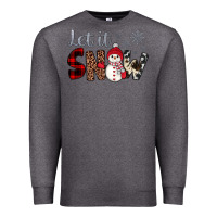 Charcoal Heather let it snow snowman Premium Sweatshirt - JahusDesignShop