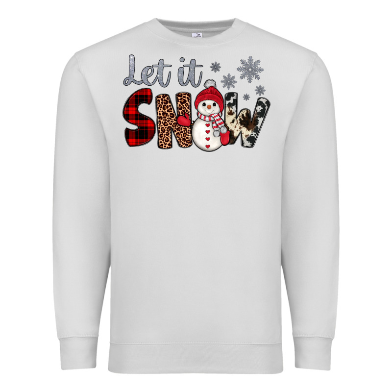 Let It Snow Snowman Premium Sweatshirt by JahusDesignShop | Teevron