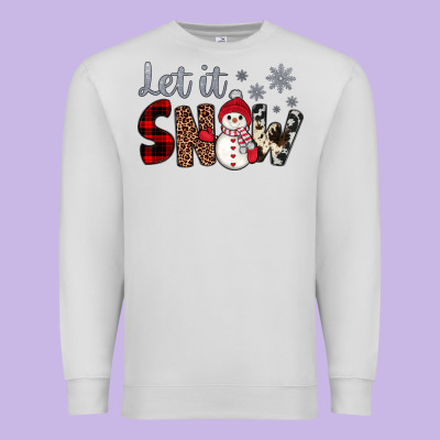 Let It Snow Snowman Premium Sweatshirt Designed By Jahusdesignshop