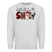 Dove Grey let it snow snowman Premium Sweatshirt - JahusDesignShop