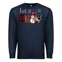 Navy let it snow snowman Premium Sweatshirt - JahusDesignShop