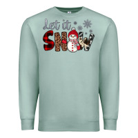 Seafoam let it snow snowman Premium Sweatshirt - JahusDesignShop