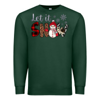 Sports Green let it snow snowman Premium Sweatshirt - JahusDesignShop