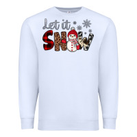 White let it snow snowman Premium Sweatshirt - JahusDesignShop