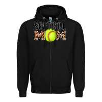 Black softball mom Zipper Hoodie - AdoDesignShop
