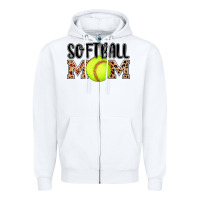 White softball mom Zipper Hoodie - AdoDesignShop