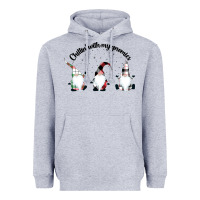 Heather Grey chillin' with my gnomies for light Heavyweight Hoodie - artisFamous