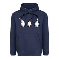 Navy chillin' with my gnomies for light Heavyweight Hoodie - artisFamous