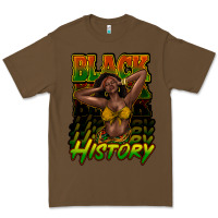 Cacao Black history afro woman Premium Tee - HowdyJamesFarm