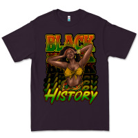 Plum Black history afro woman Premium Tee - HowdyJamesFarm