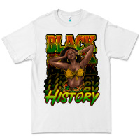 White Black history afro woman Premium Tee - HowdyJamesFarm
