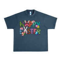 Midnight Navy Western Happy Easter Urban Heavy Tee - BundleAndBundleShop